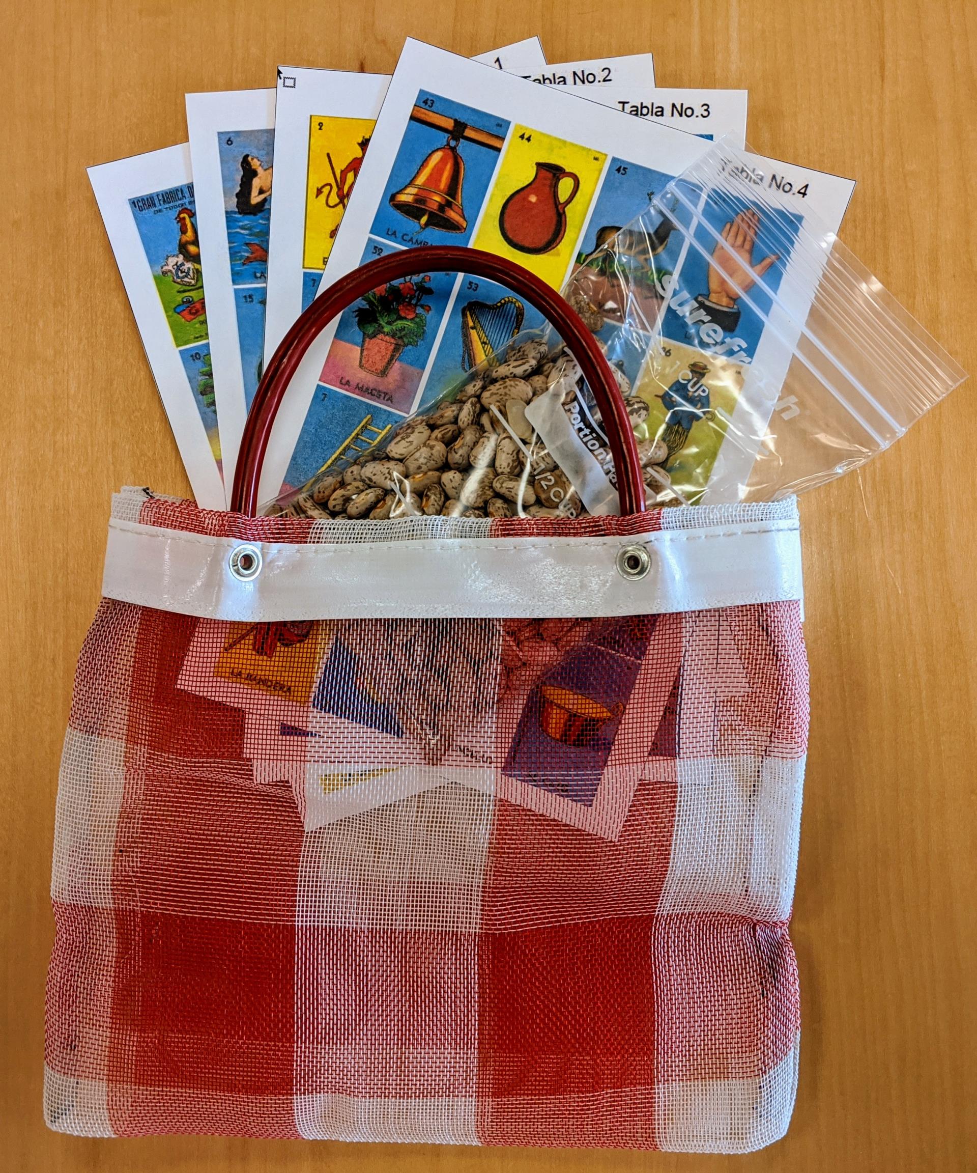 Image of a loteria starter pack that you can get for free at the National City Library