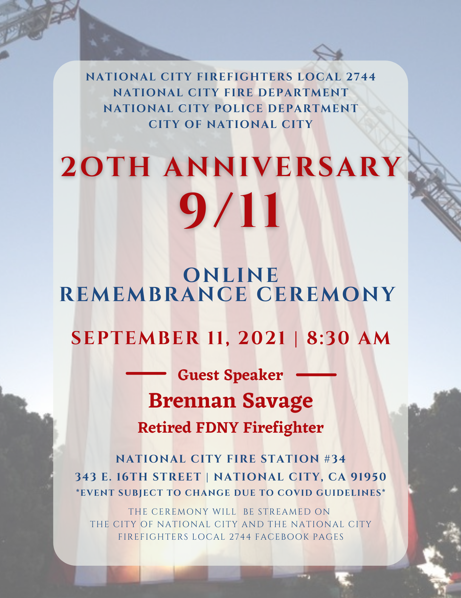 9-11 20th Anniversary Flyer