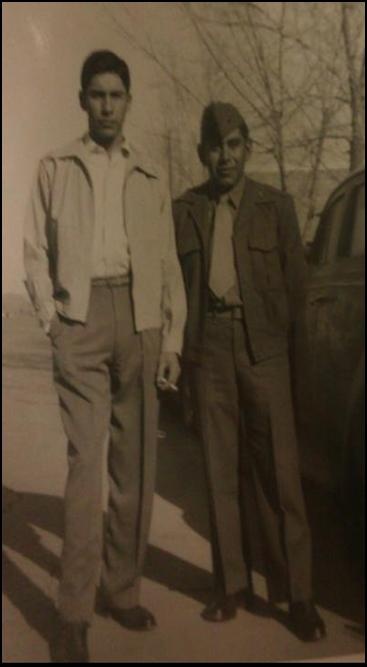 Gus Chavez pictured in uniform with brother