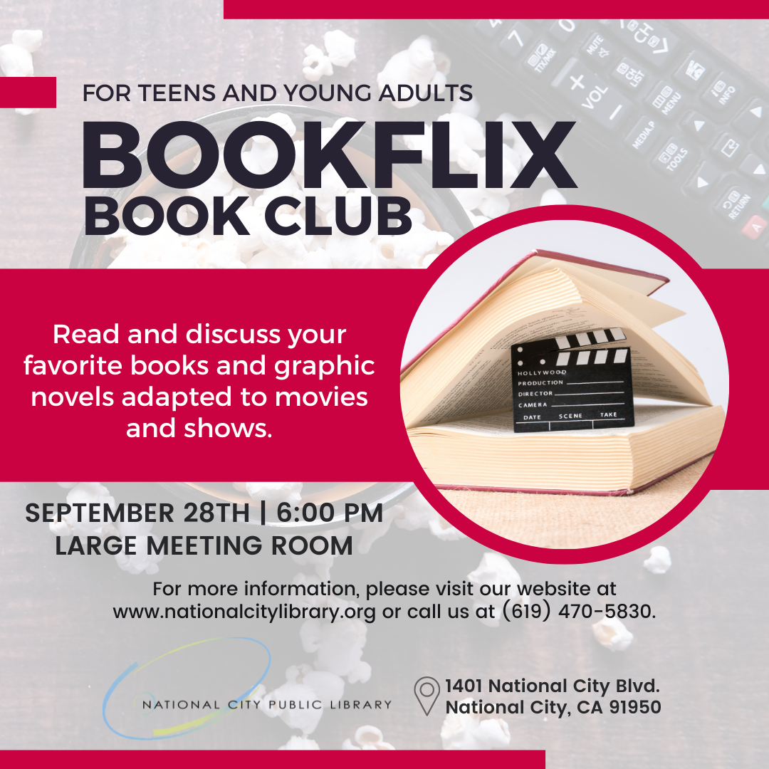 Image of a flyer for the Bookflix Book Club