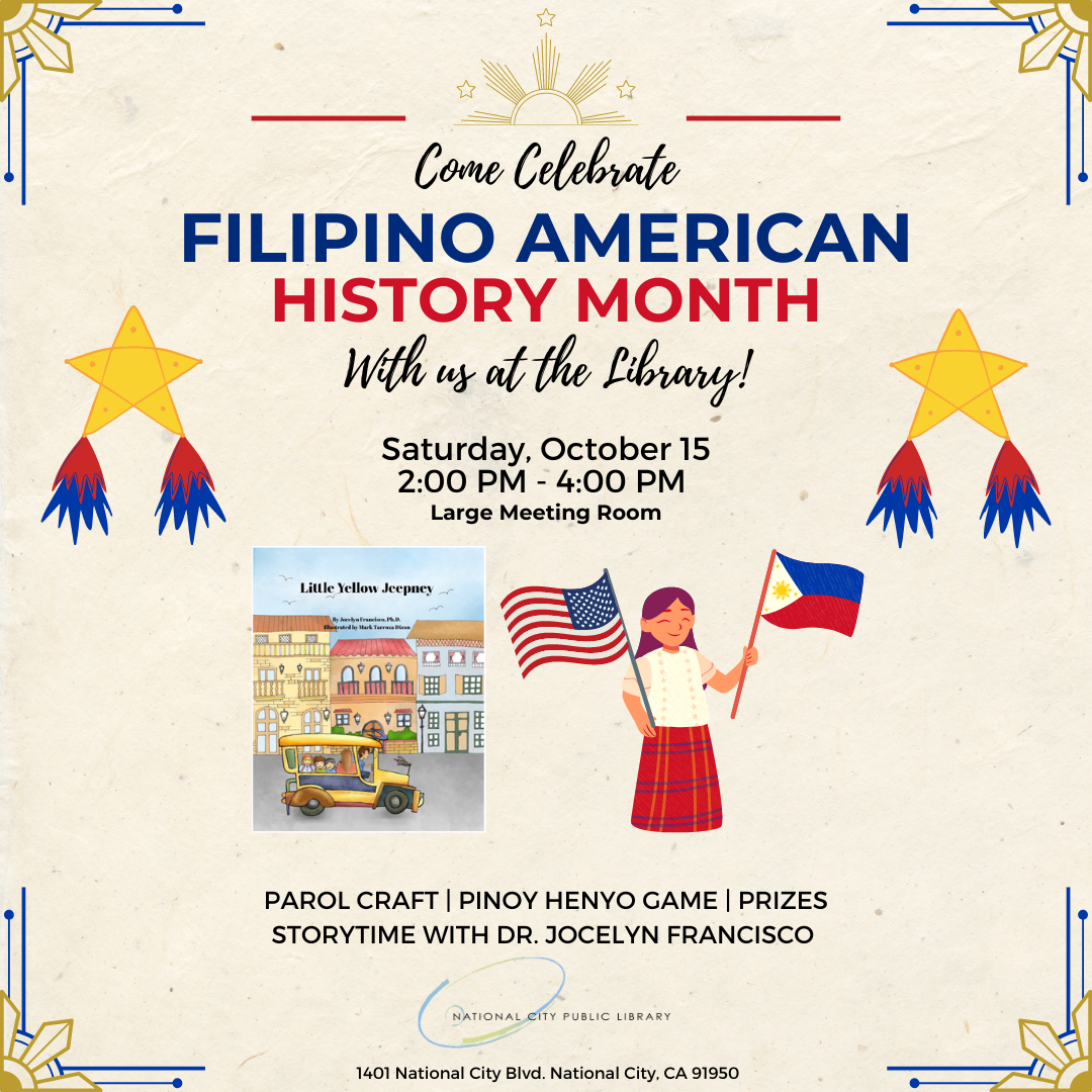 Image of flyer for Filipino American History Month Celebration