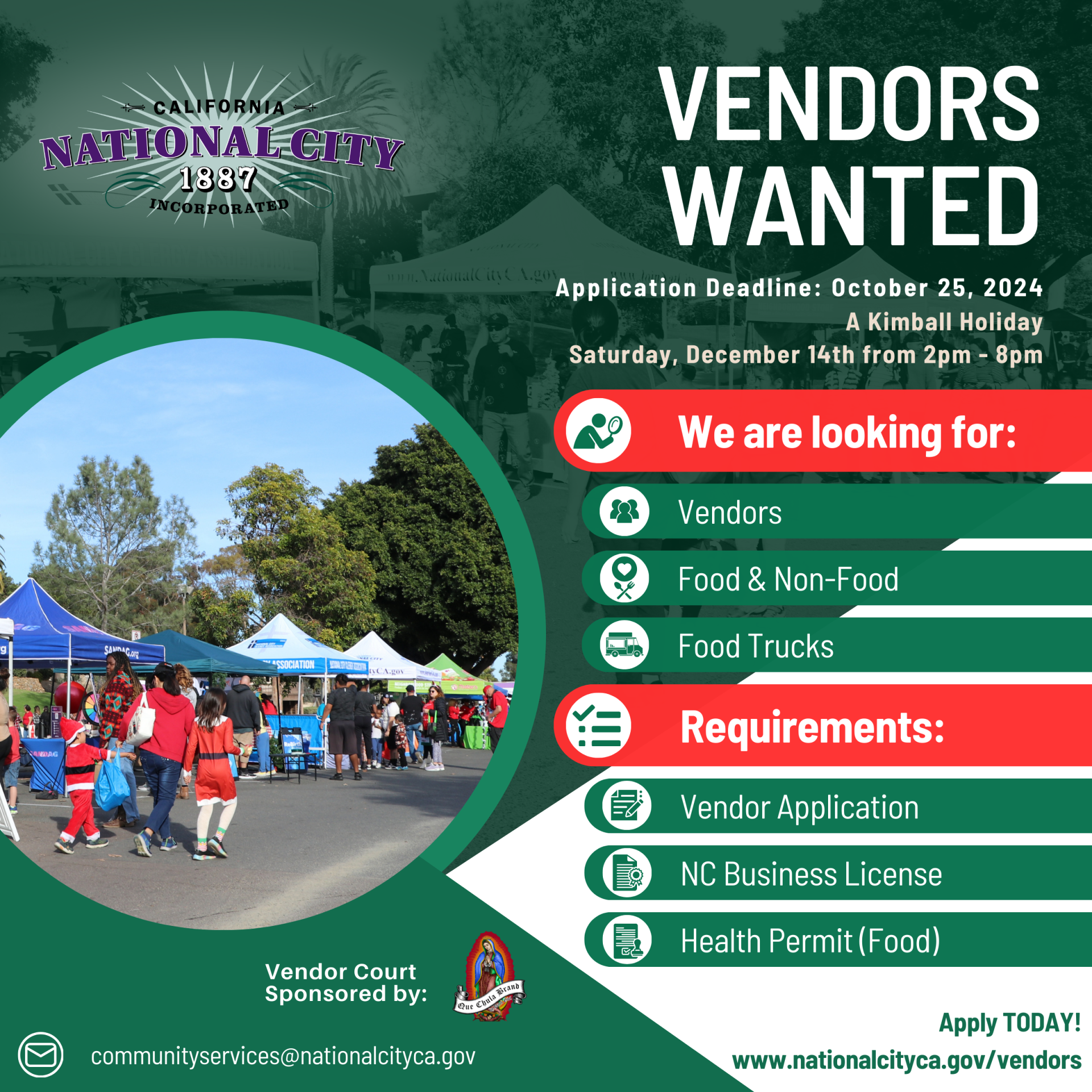 vendors, holiday, Christmas, event 