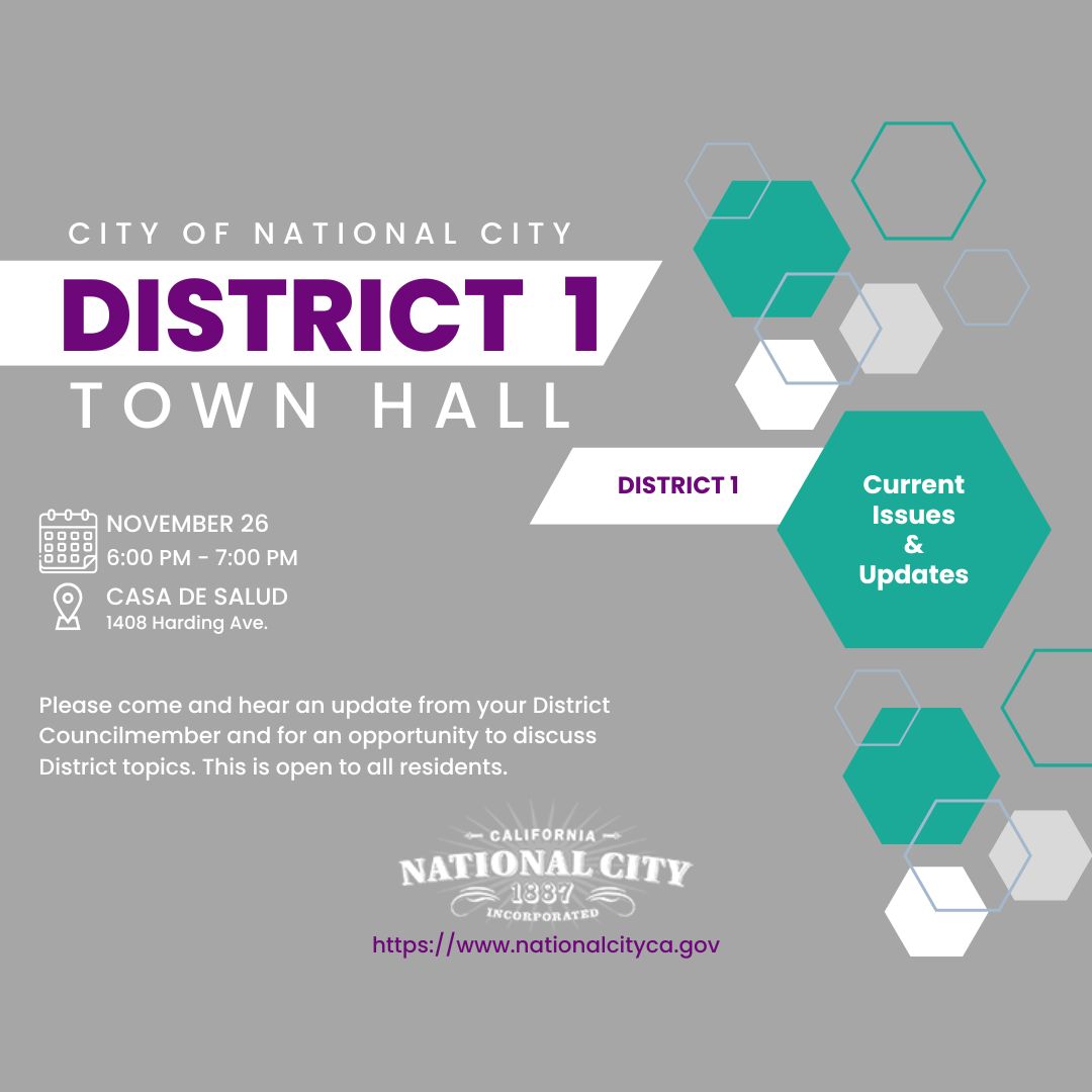 District 1 Town Hall Flyer