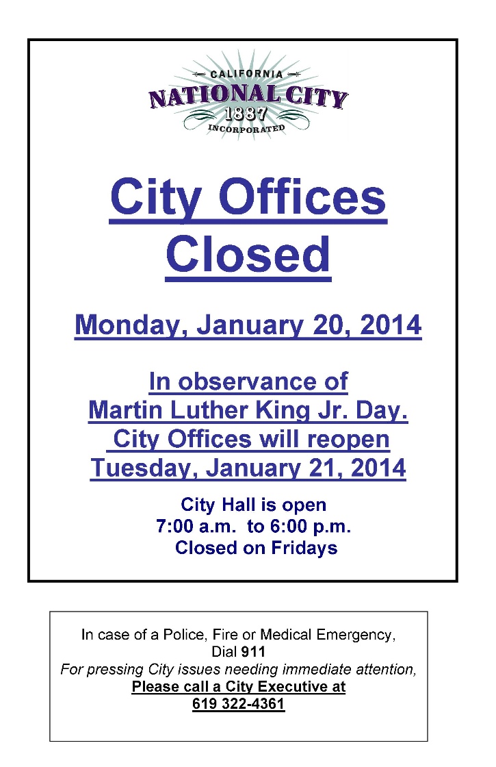 2014 MLK closure