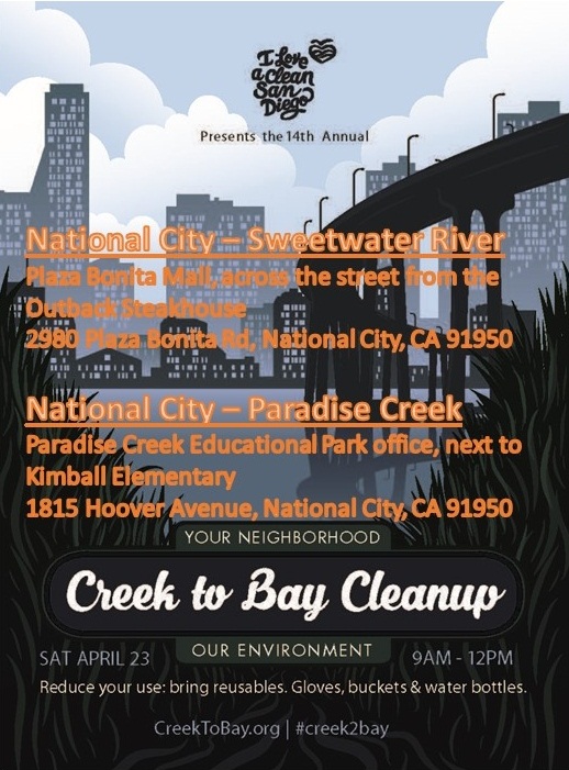 Creek Cleanup 2016 flyer Locations