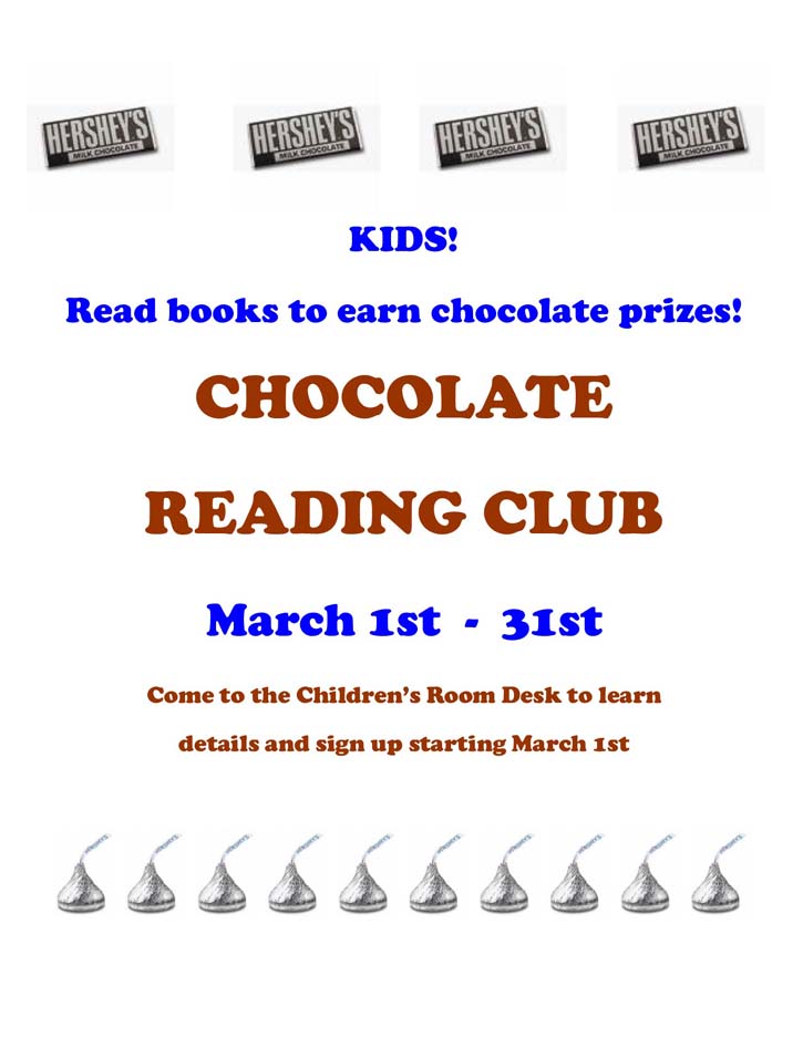 Chocolate Reading Club flyer