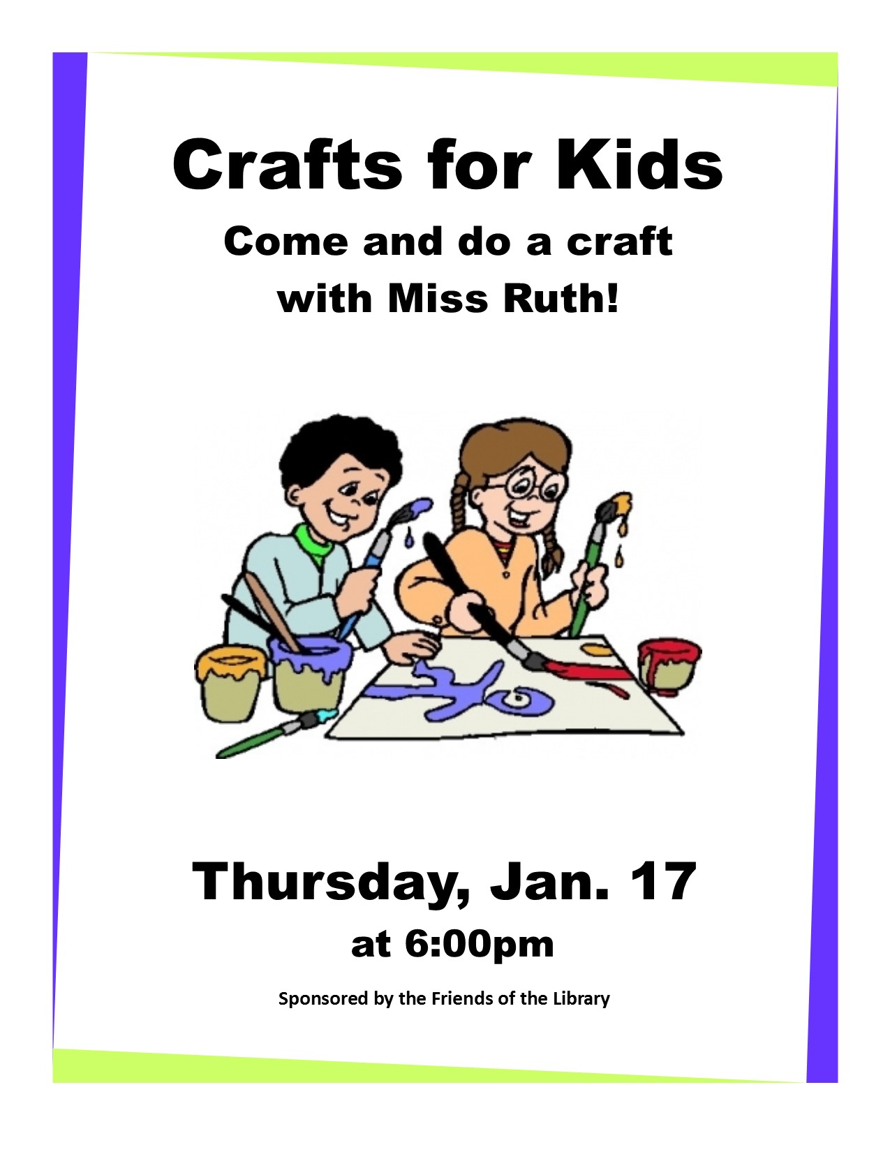 Craft Night flyer (5-18)