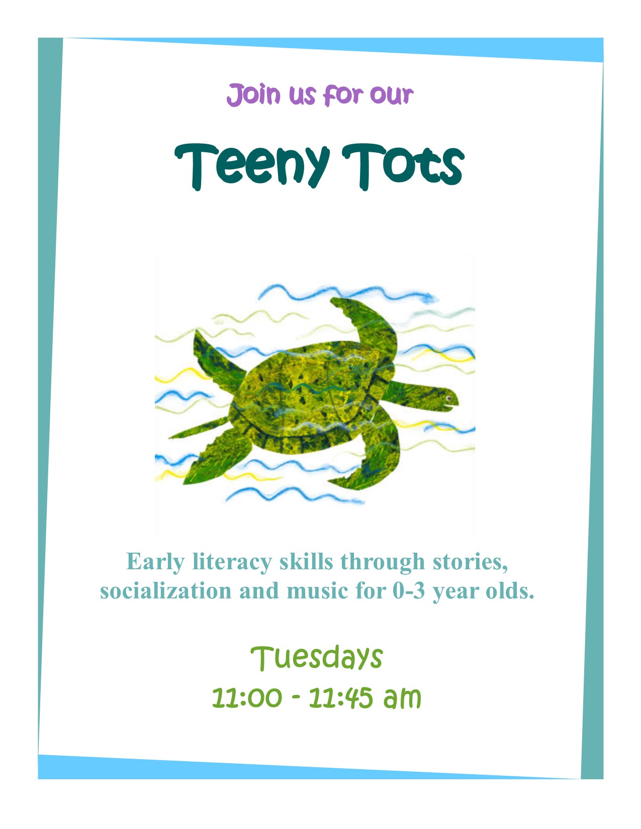 Teeny tots flyer (sea turtle)