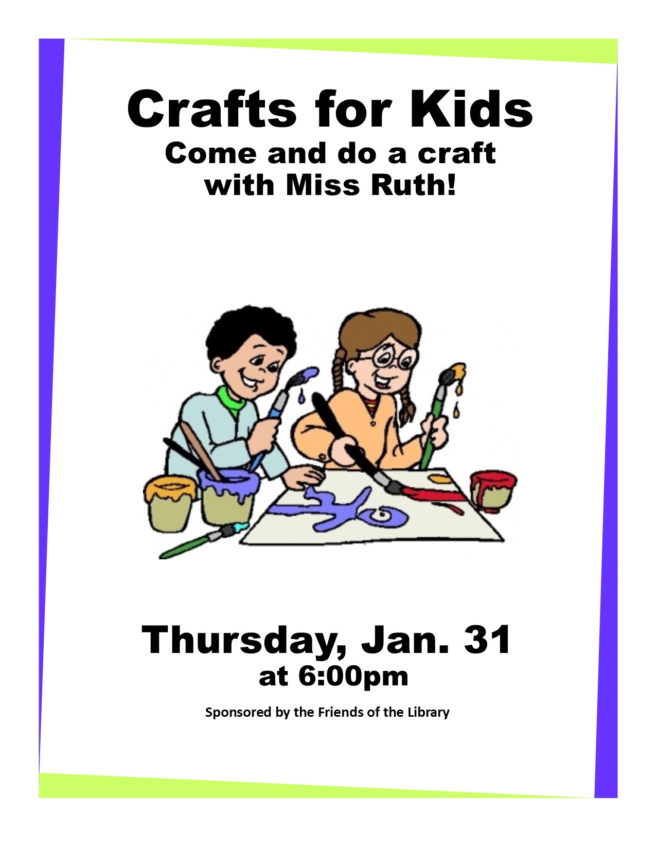 Craft Night flyer (5-18)