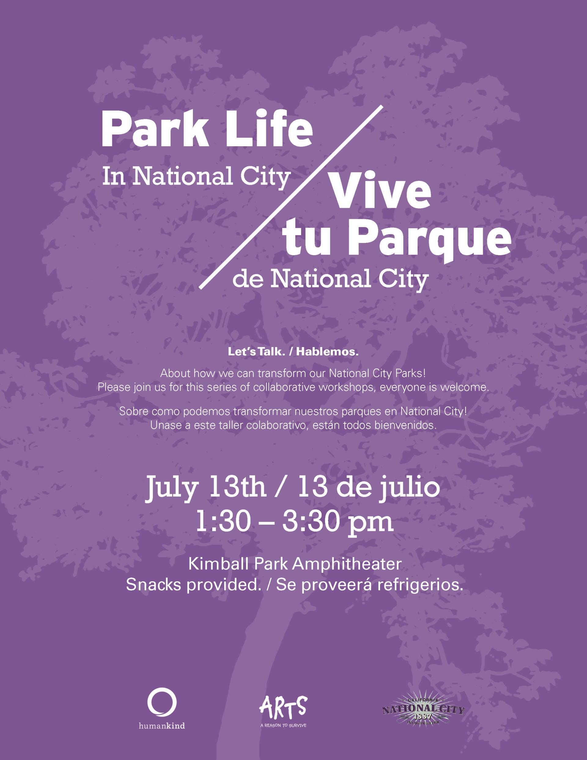 Park life event July 13