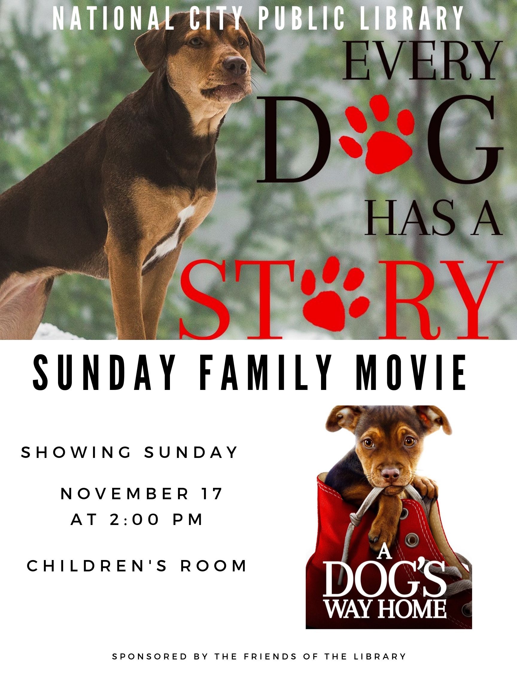 Family Movie Nov. 17 A Dog's Way Home