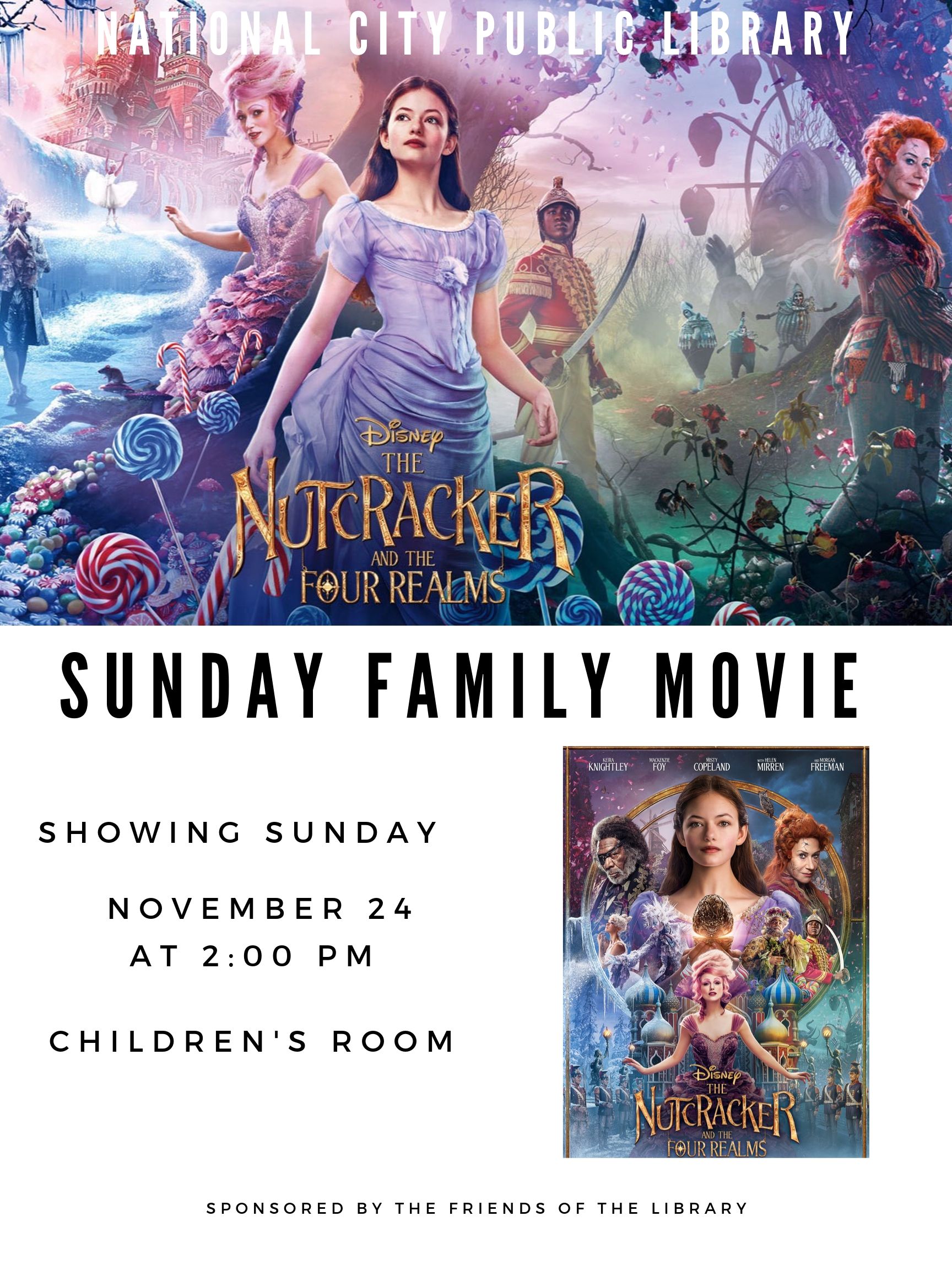 Family Movie Nov. 24 The Nutcracker and the Four Realms