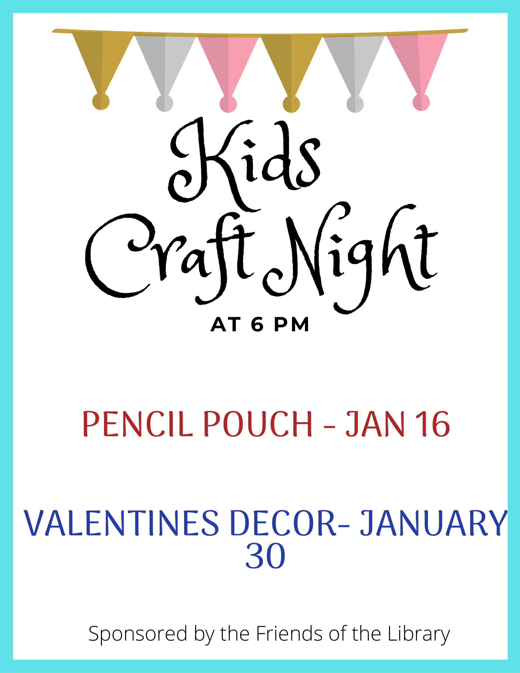 Kids Craft Valentines Decor Jan 16