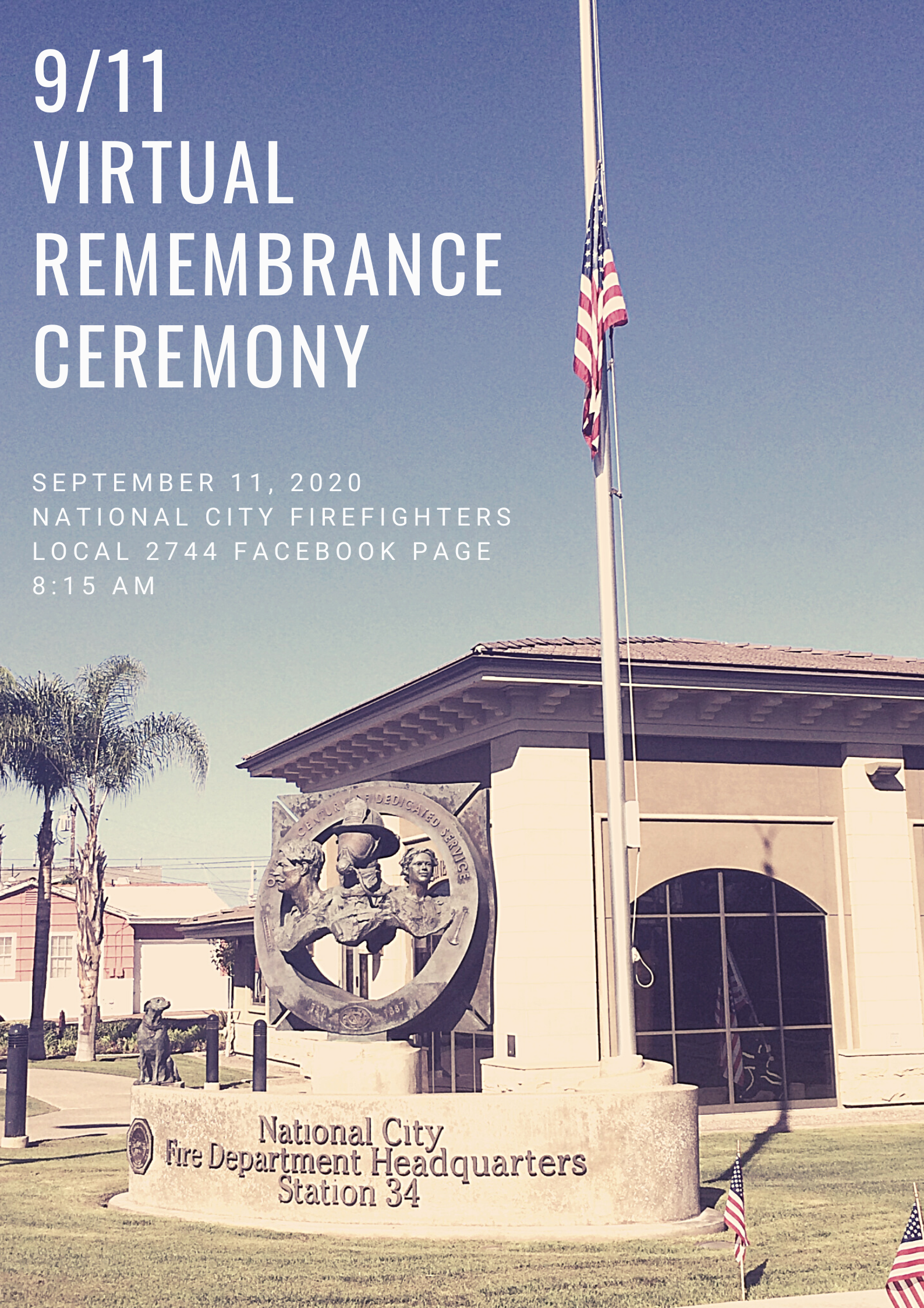 9/11/20 Virtual Remembrance Ceremony flyer